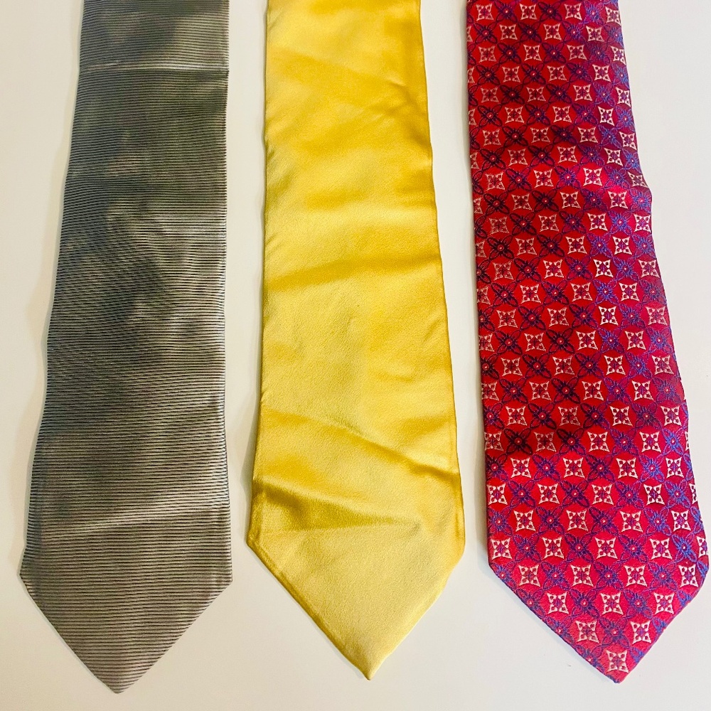 Three Dion 100% Silk Ties